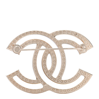 Chanel Crystal CC Brooch Light Gold 3 of 7