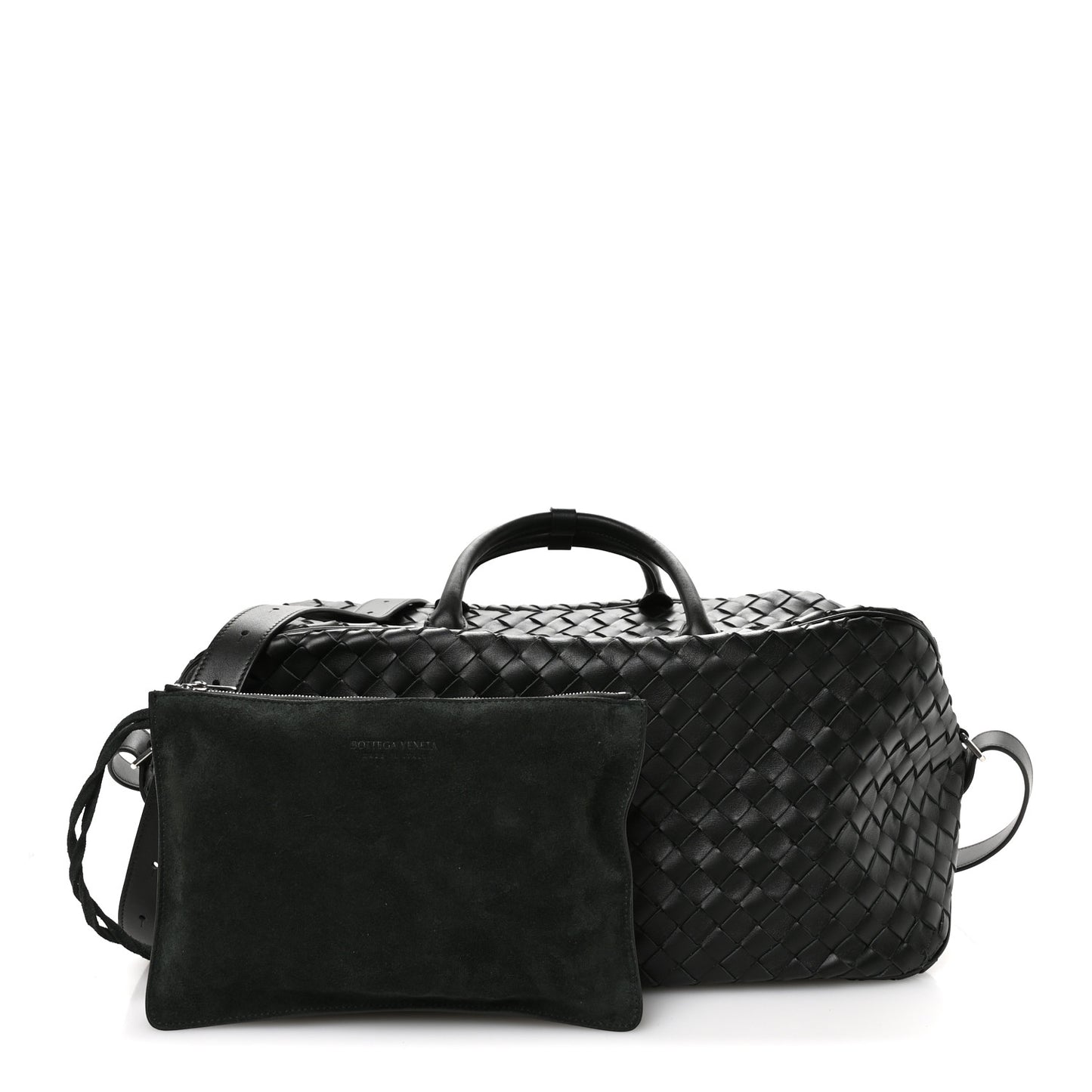 Nappa Intrecciato Duffle Bag Dark Green