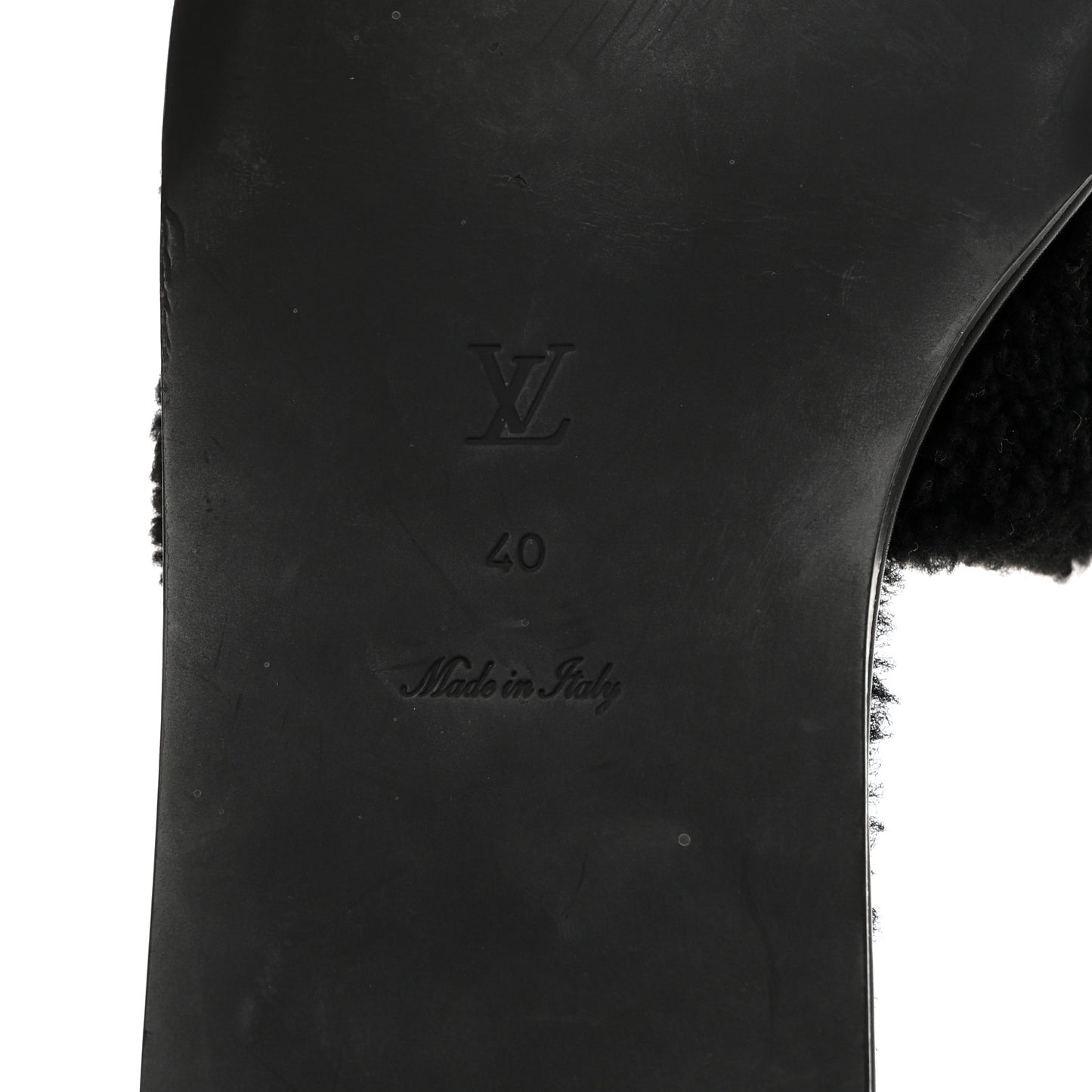 Shearling Magnetic Flat Mule 40 Black