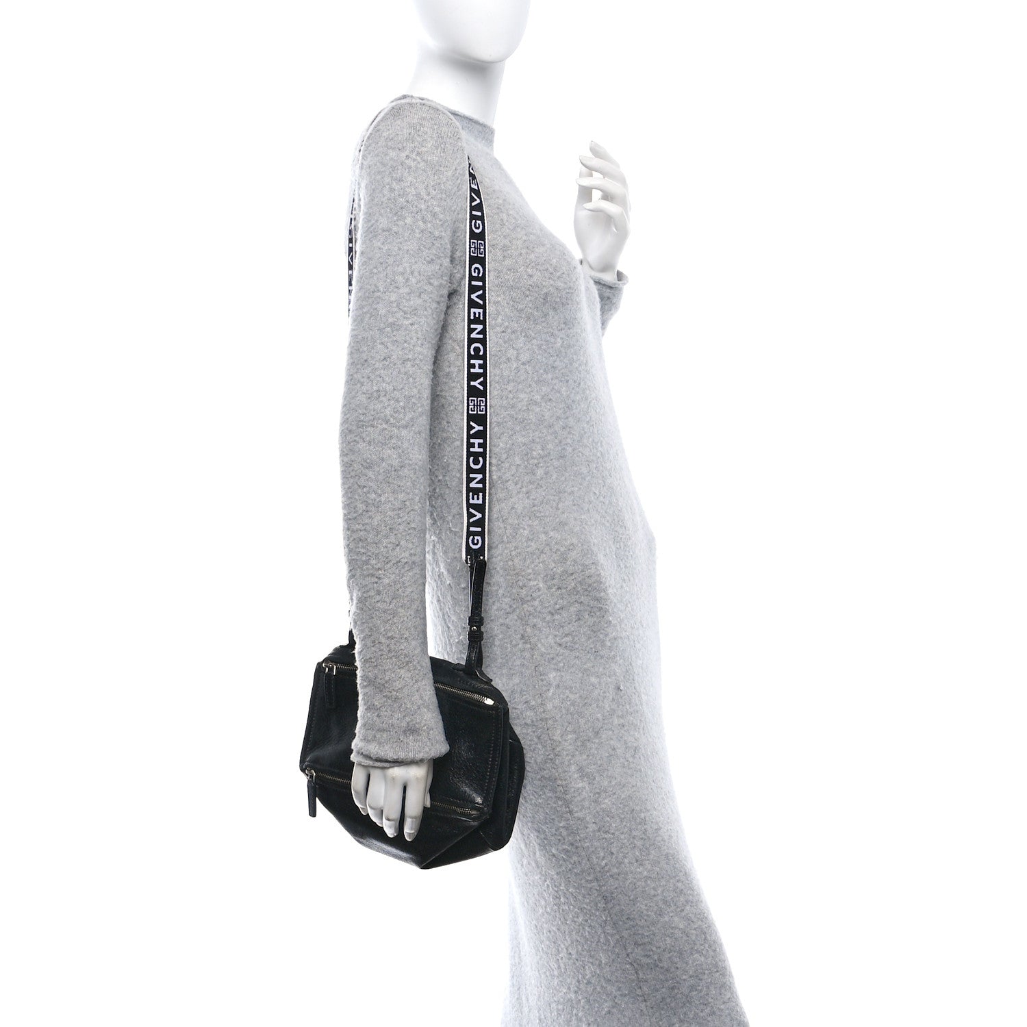 Givenchy Crinkled Patent Deerskin Mini Pandora Black 2 of 11