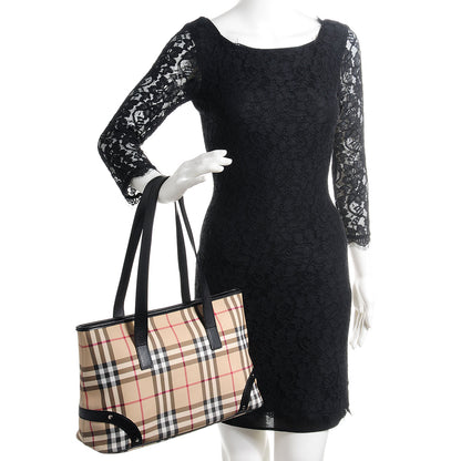 Burberry House Check Studded Tote Black 2 of 7