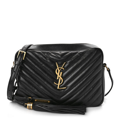 Saint Laurent Calfskin Matelasse Monogram Lou Camera Bag Black 1 of 9