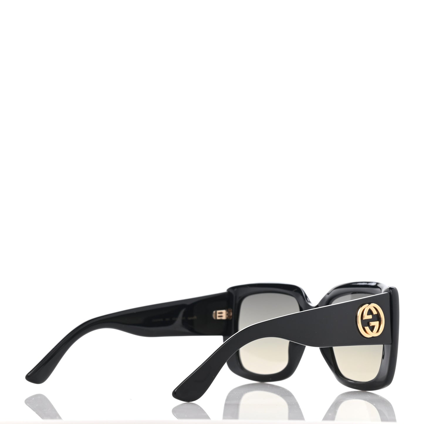 Acetate Square Frame Sunglasses GG0141S Black