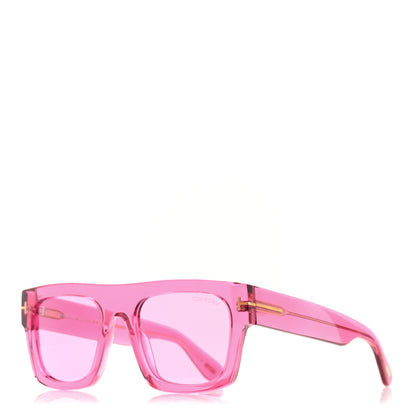 Tom Ford Acetate Fausto Sunglasses TF711 Transparent Pink 1 of 8