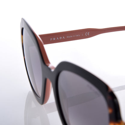 Prada Tortoise Shell Round Sunglasses SPR 16U Black 6 of 7