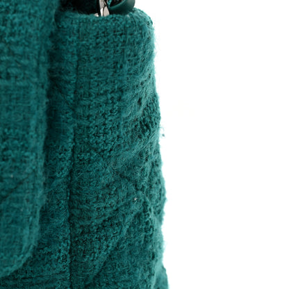 Chanel Tweed Quilted Large Chanel 19 Flap Green 13 of 13