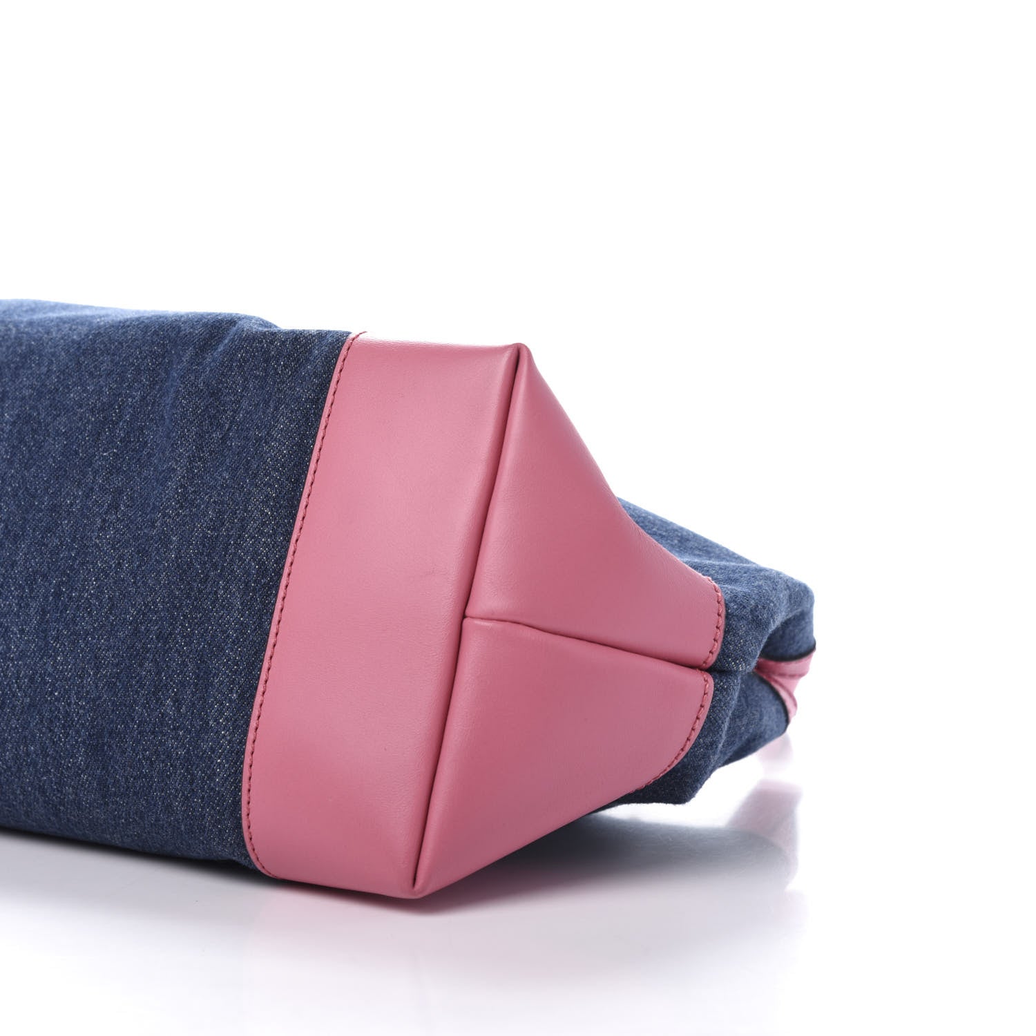 Gucci Denim Calfskin Denim Tote Pink 8 of 12