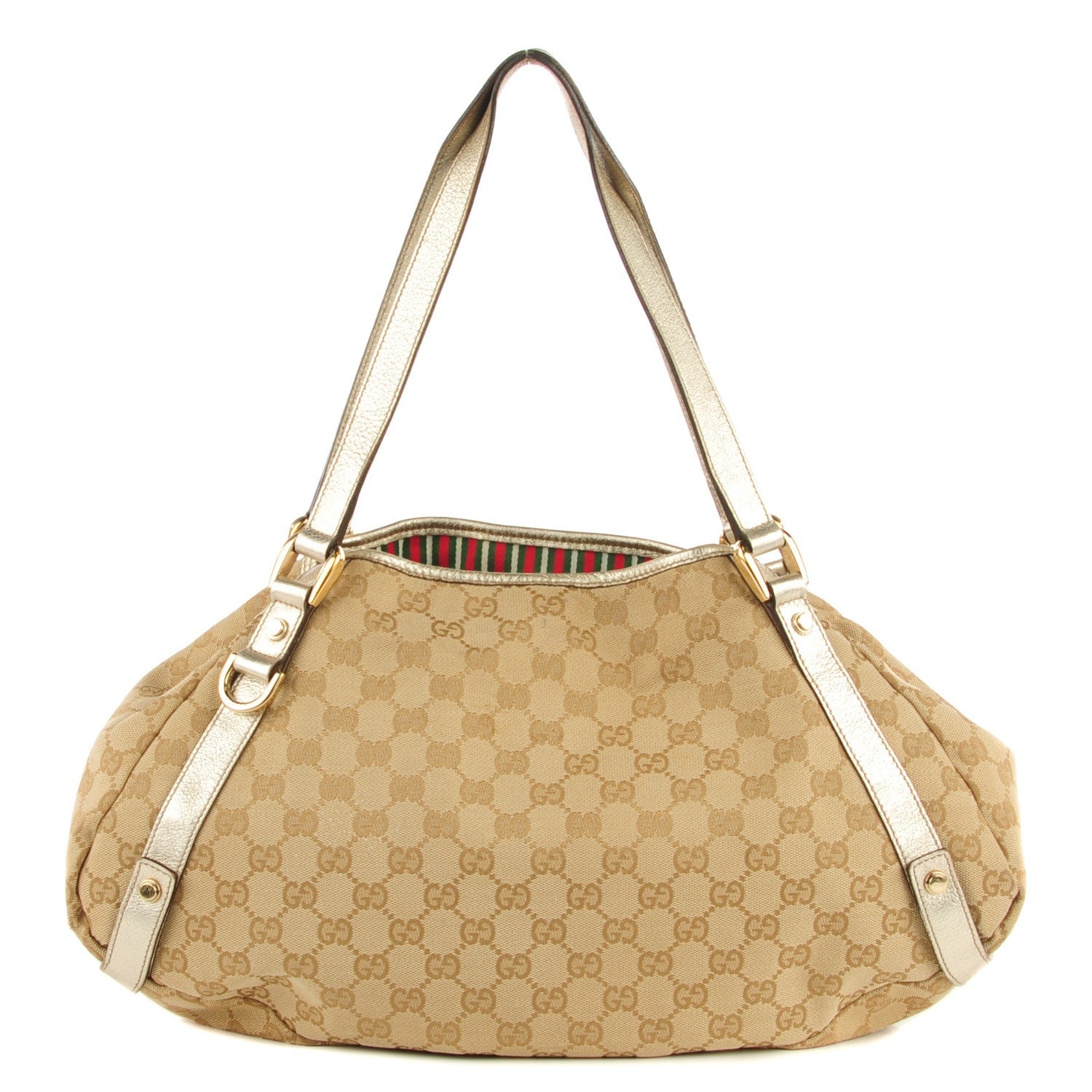 Gucci Monogram Medium Abbey Shoulder Bag Gold 1 of 7