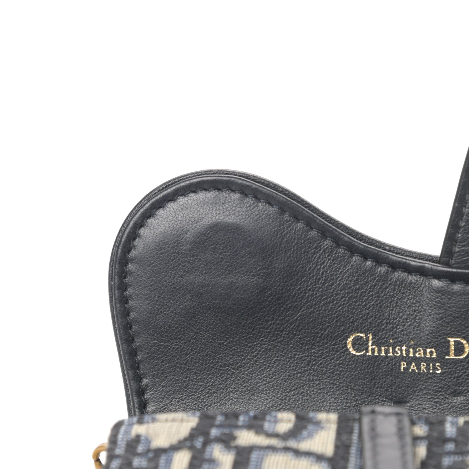 Christian Dior Oblique Nano Saddle Chain Pouch Blue 12 of 14