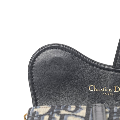 Christian Dior Oblique Nano Saddle Chain Pouch Blue 12 of 14