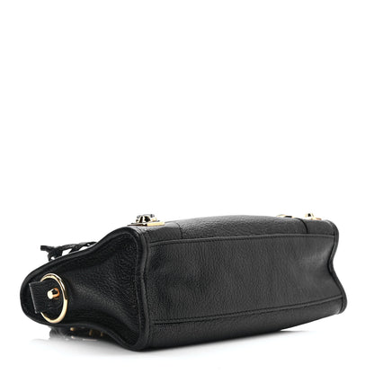 Balenciaga Chevre Gold Metallic Edge Hardware Mini City Black 4 of 9