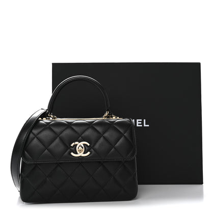 Chanel Lambskin Quilted Mini Trendy CC Dual Handle Flap Bag Black 11 of 11