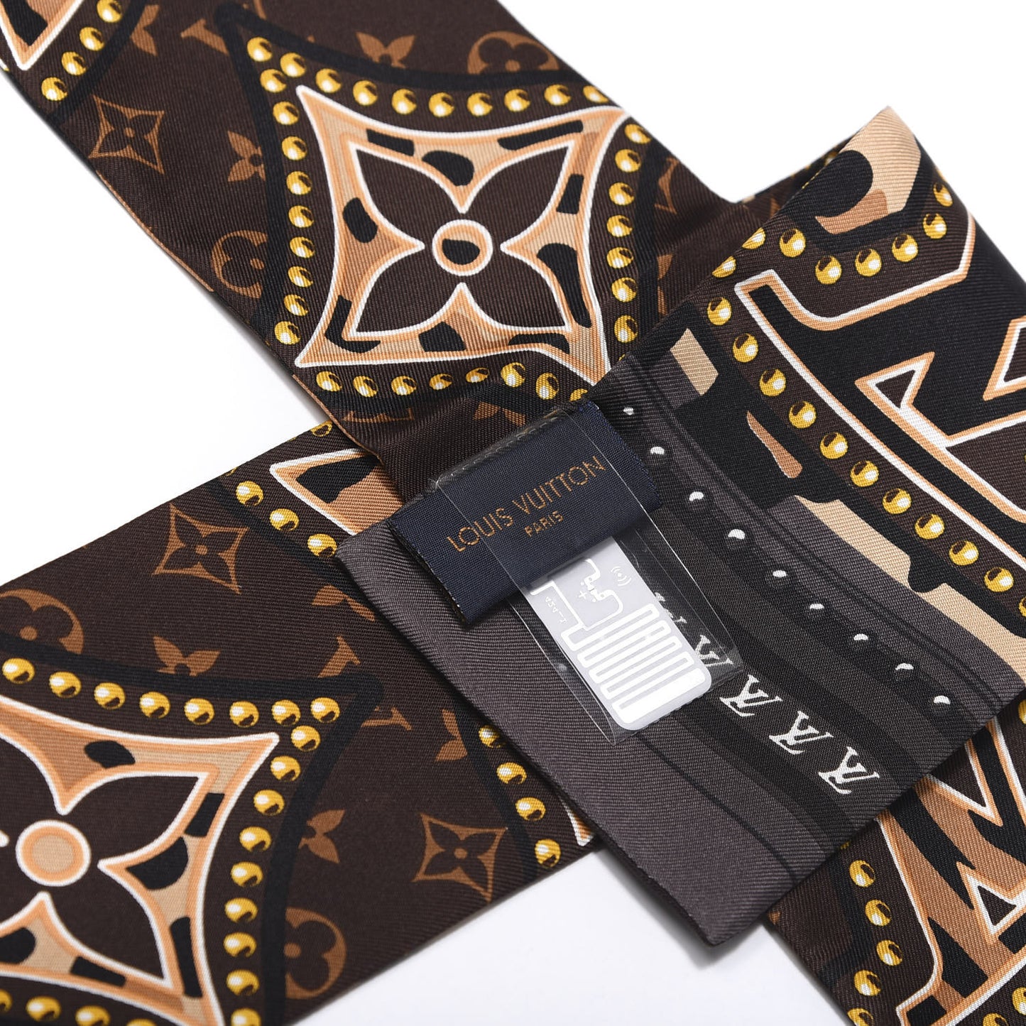 Silk Monogram LV World Bandeau Brown