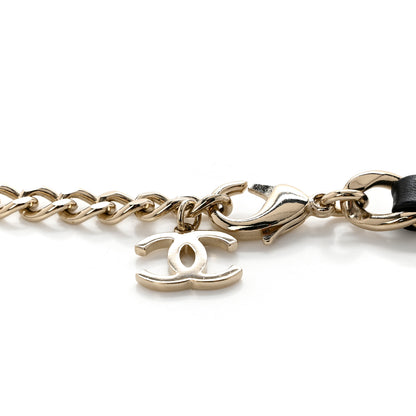 Chanel Lambskin Chain CC Flap Bag Belt 90 Black Gold 3 of 5
