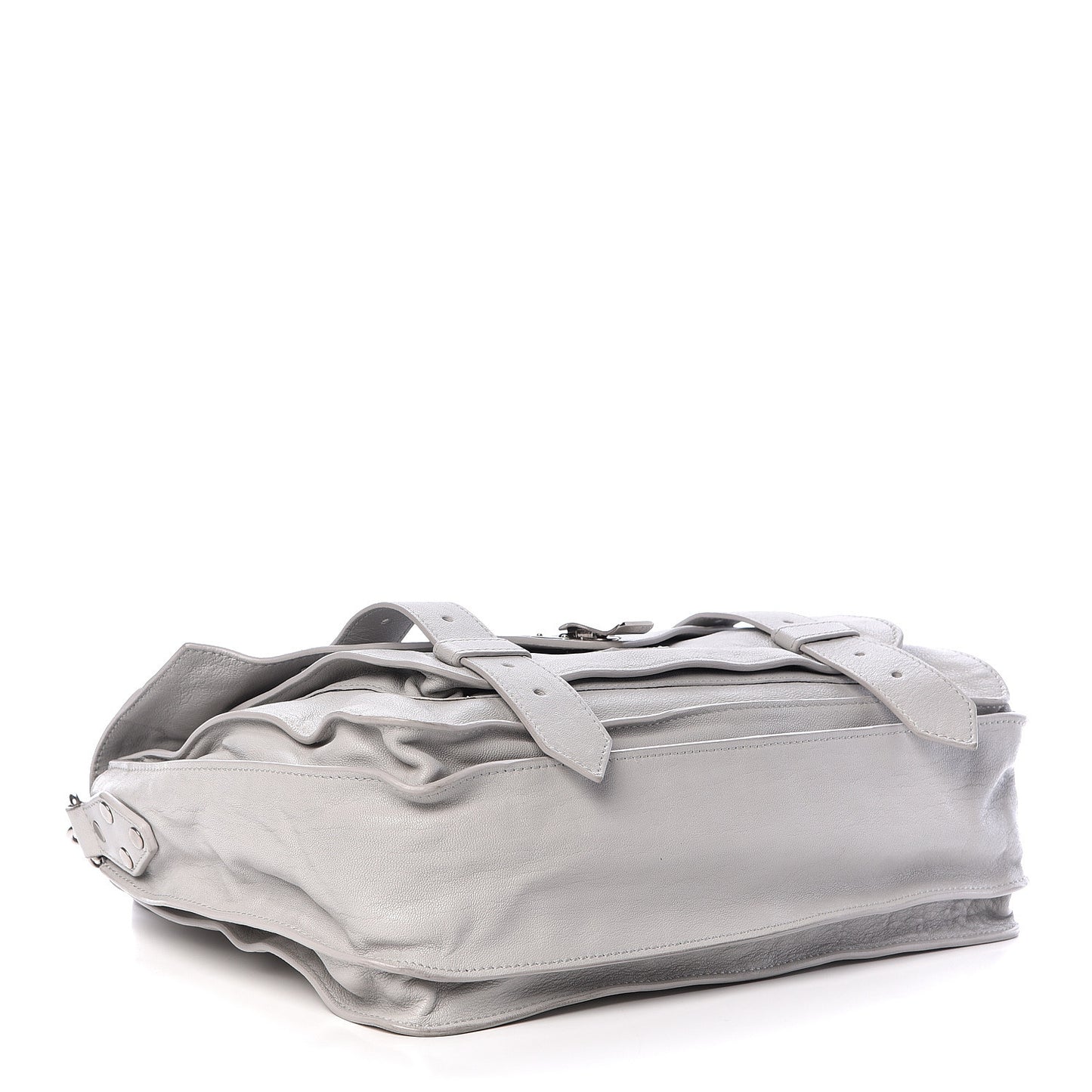 Lambskin Medium PS1 Satchel Pale Steel
