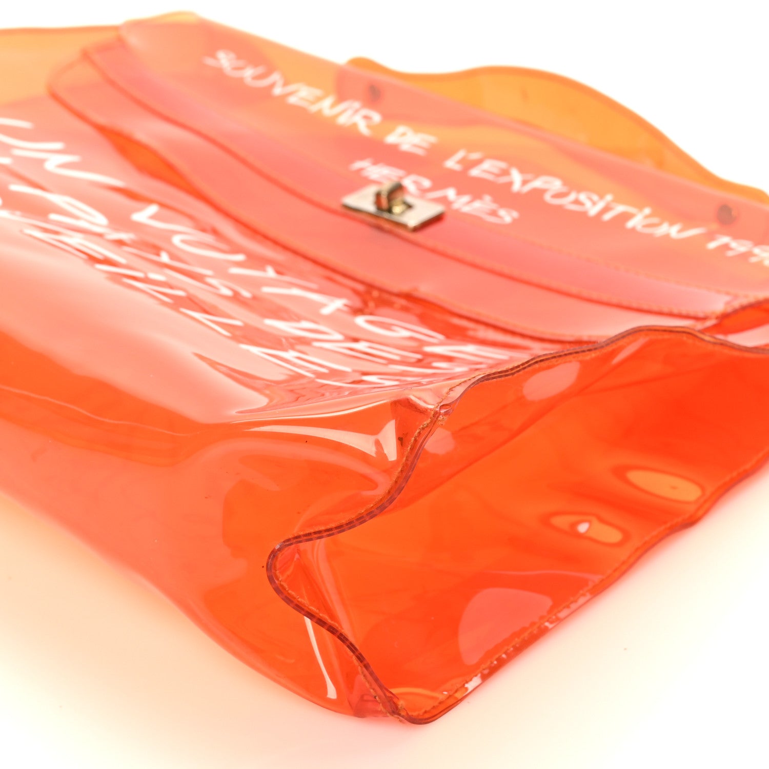 Hermes Vinyl Souvenir De L'Exposition Kelly Orange 1789076