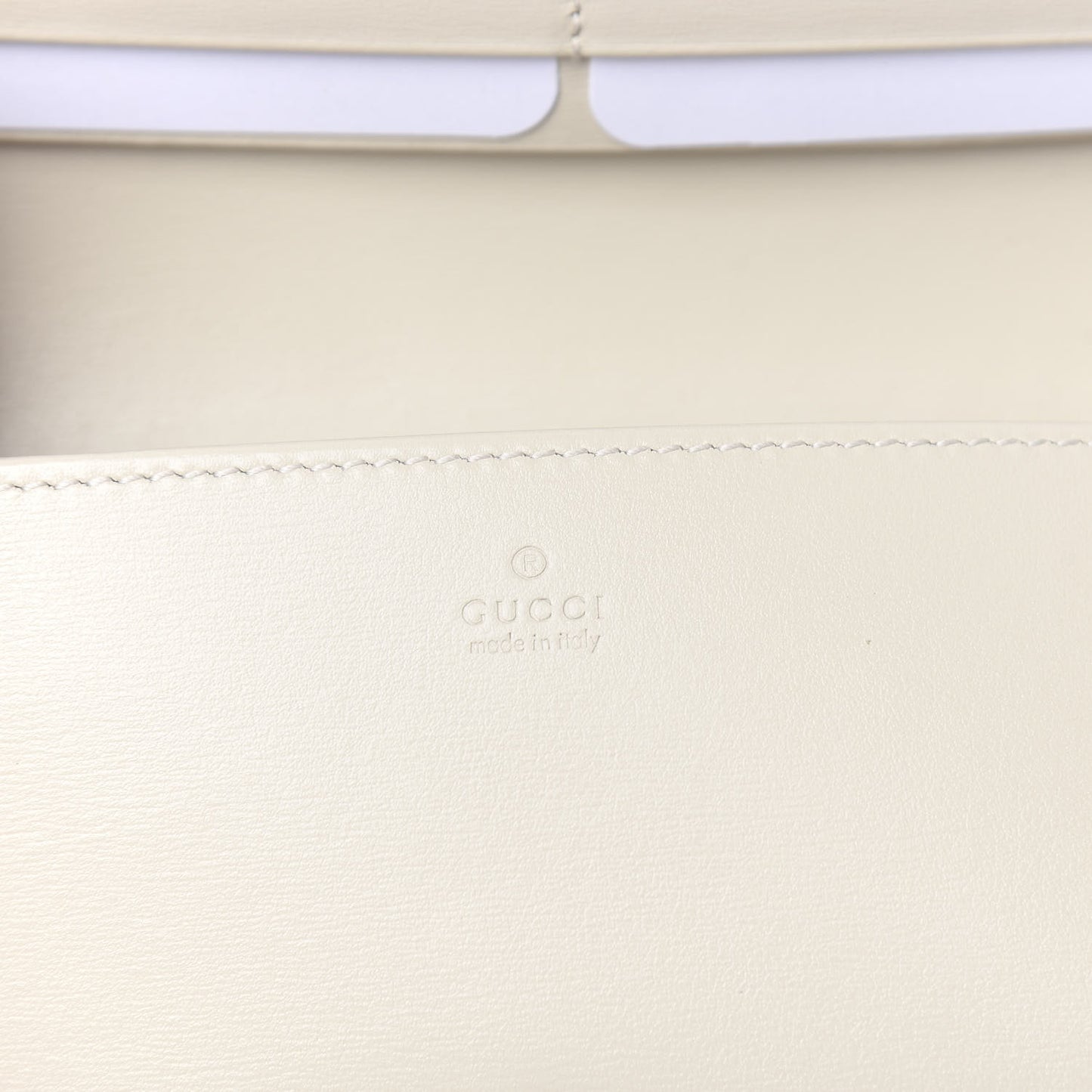 Boarded Plutone Calfskin Horsebit 1955 Wallet On Chain Mystic White
