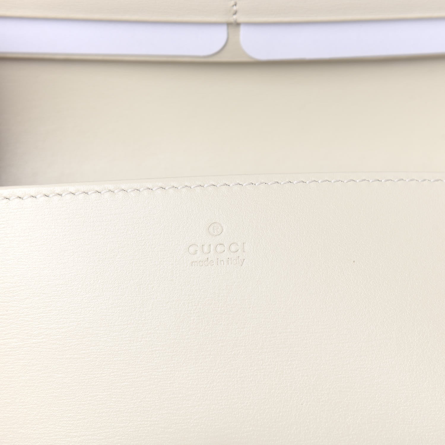 Gucci Boarded Plutone Calfskin Horsebit 1955 Wallet On Chain Mystic White 5 of 10