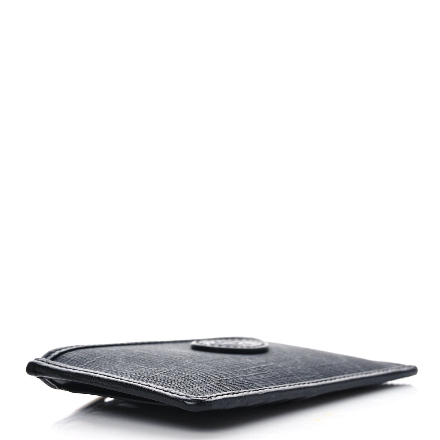 GG Supreme Monogram Azalea Calfskin Retro Interlocking G Coin Case Card Holder Black