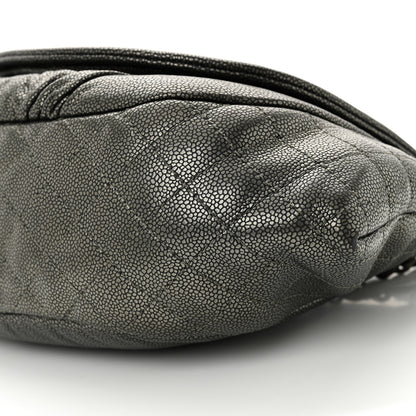 Chanel Caviar Half Moon Large Flap Dark Silver 10 of 10