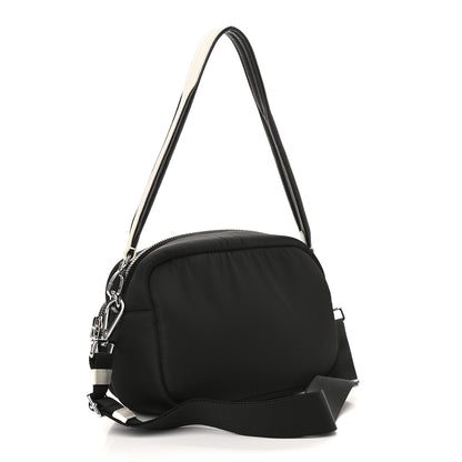 Prada Tessuto Nylon Pocket Cargo Shoulder Bag Black White 3 of 10