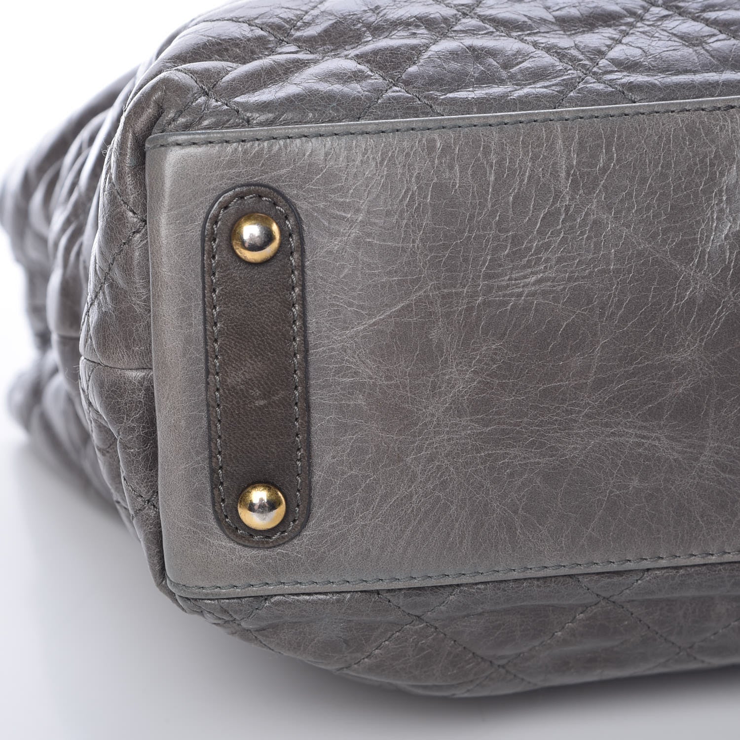 Chanel Glazed Calfskin Stingray Large Bindi CC Tote Grey 12 of 13