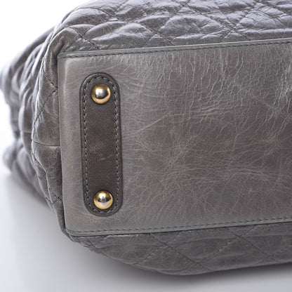 Chanel Glazed Calfskin Stingray Large Bindi CC Tote Grey 12 of 13