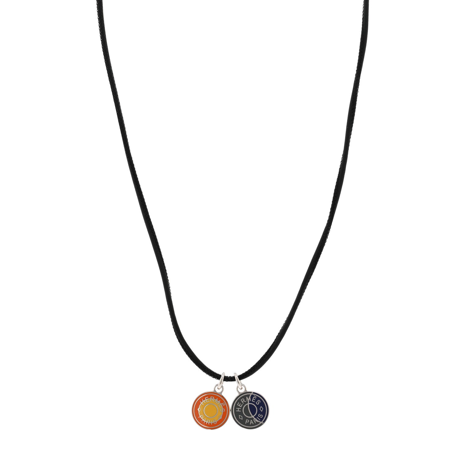 Hermes Lacquered Palladium Eclipse Necklace Rocabar H 1 of 5