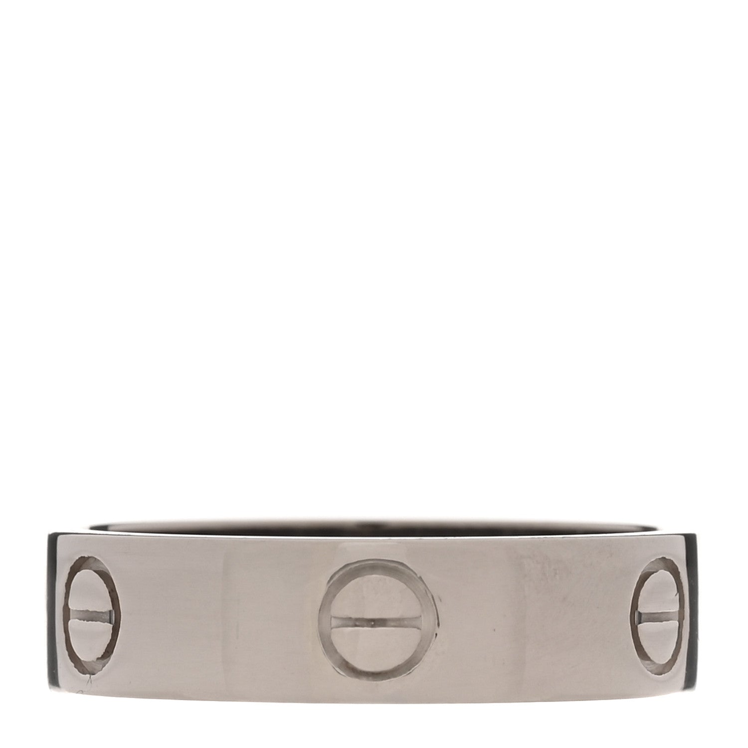 Cartier 18K White Gold 5.5mm LOVE Ring 61 9.5 1 of 5