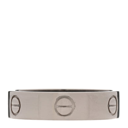Cartier 18K White Gold 5.5mm LOVE Ring 61 9.5 1 of 5