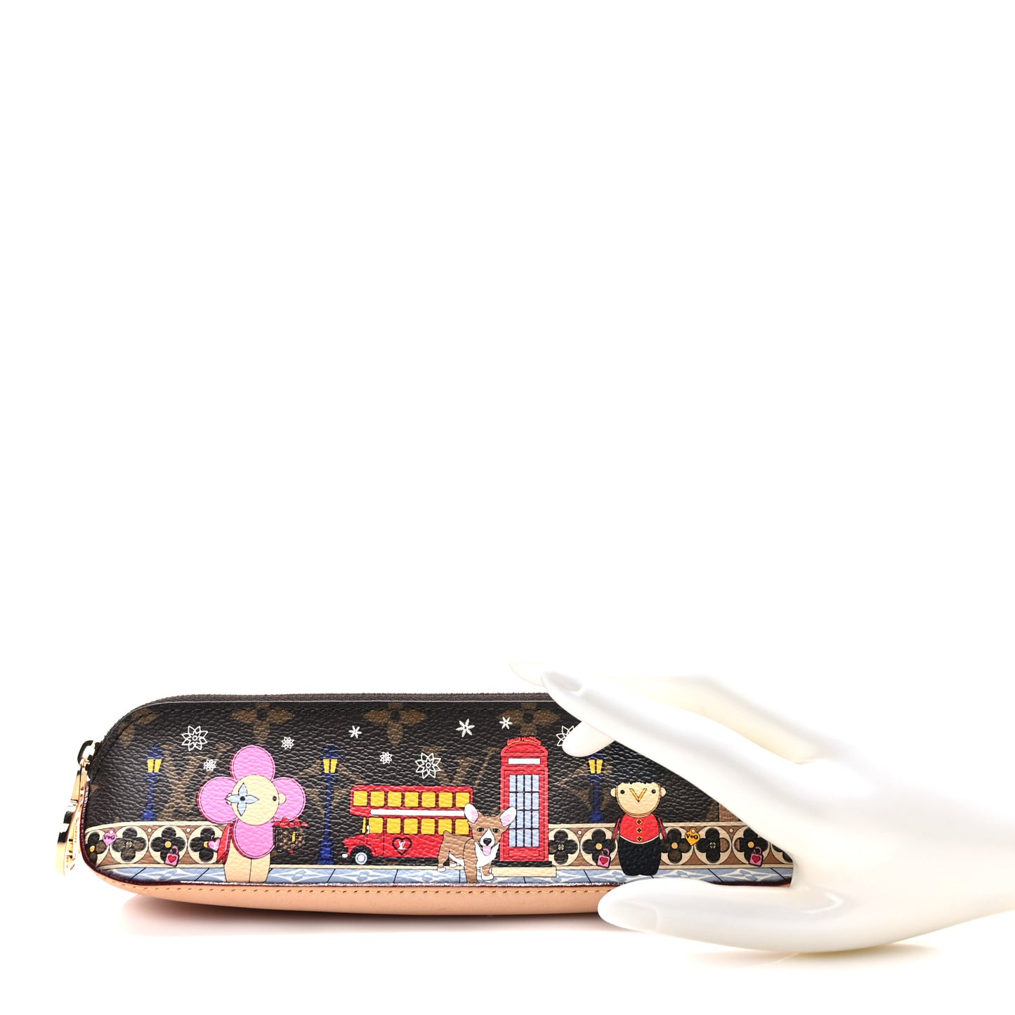 Monogram Monogram 2021 Christmas Animation London Elizabeth Pencil Pouch Coquelicot