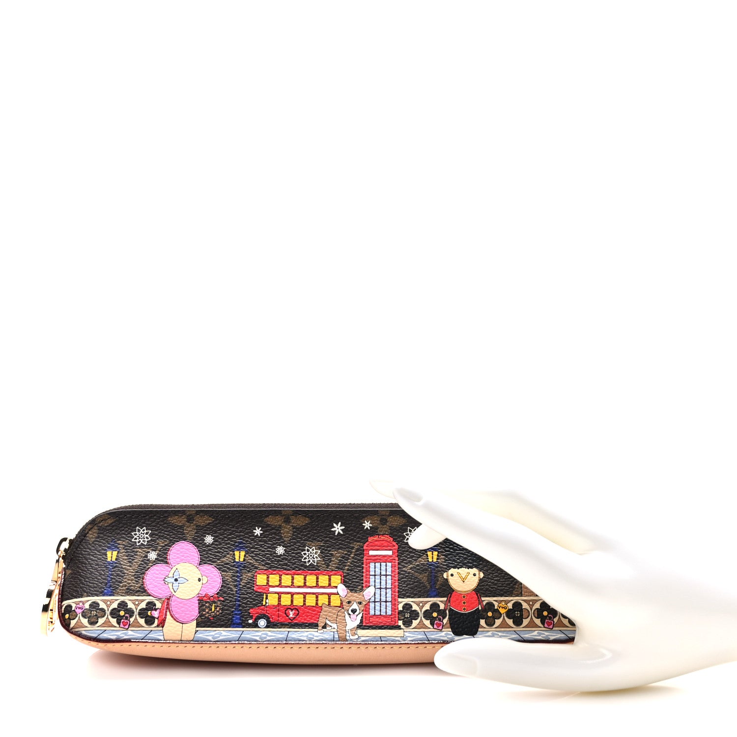 Louis Vuitton Monogram Monogram 2021 Christmas Animation London Elizabeth Pencil Pouch Coquelicot 2 of 6