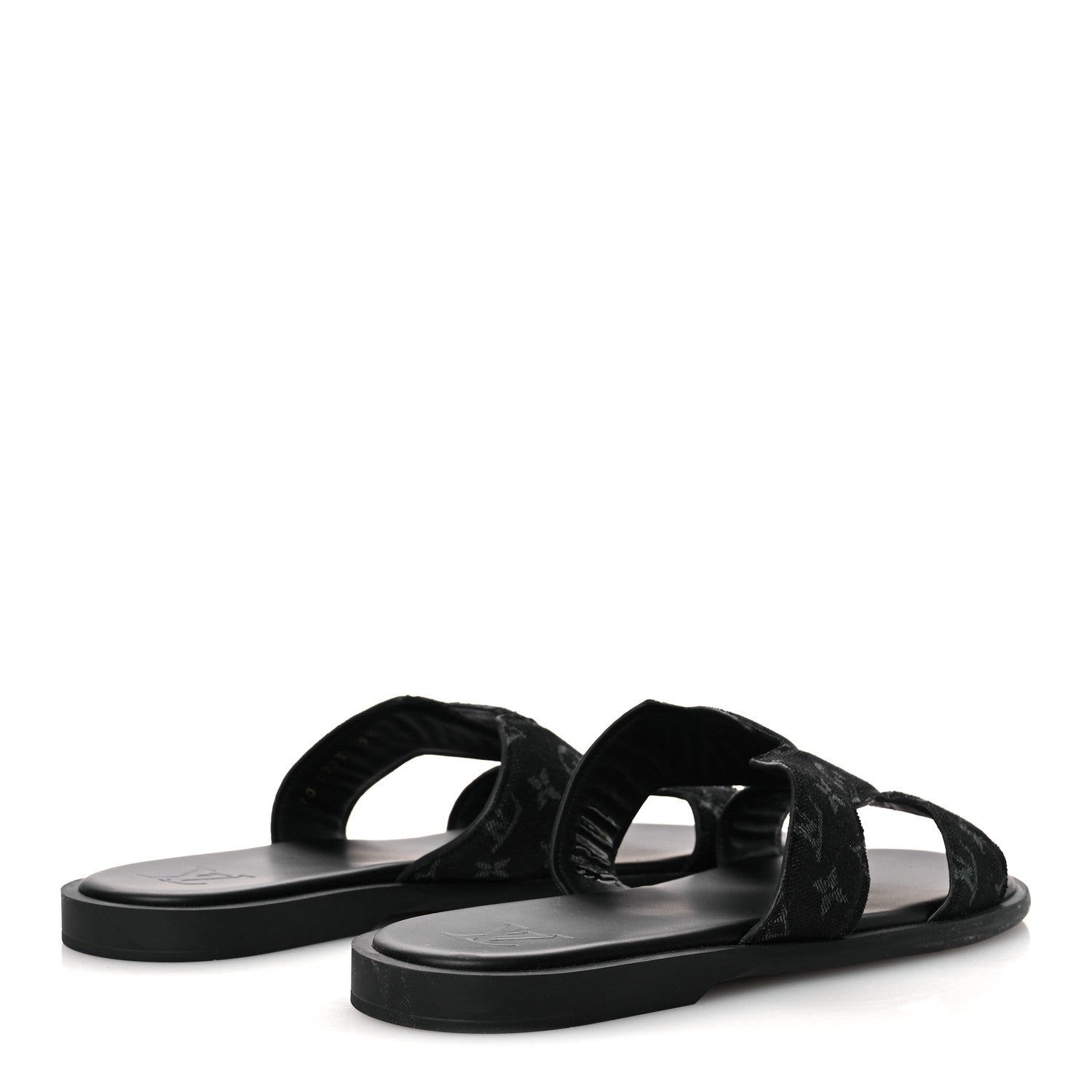 Louis Vuitton Monogram Denim Mens LV Oasis Mules 9.5 Black 5 of 11