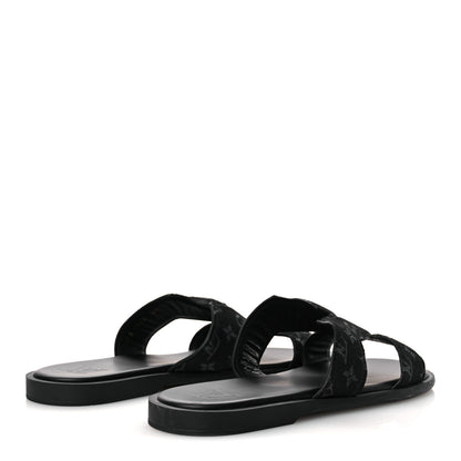 Louis Vuitton Monogram Denim Mens LV Oasis Mules 9.5 Black 5 of 11