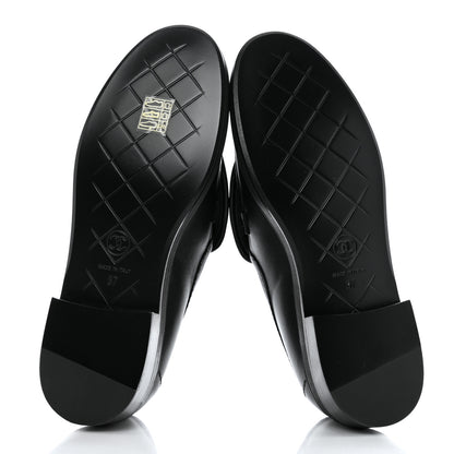 Chanel Lambskin Quilted CC Turnlock Loafers 37 Black 5 of 9