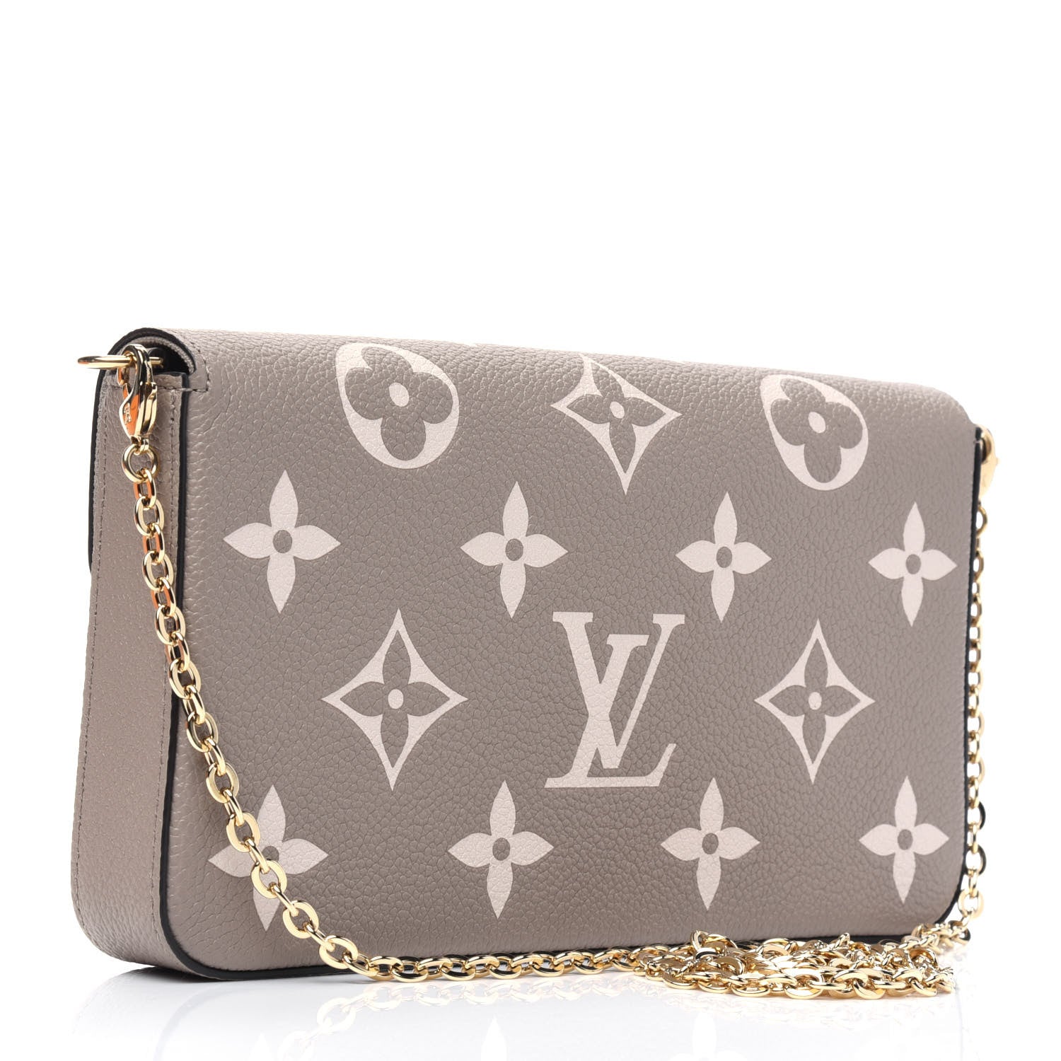 Louis Vuitton Empreinte Monogram Giant Felicie Pochette Tourterelle Creme 3 of 13