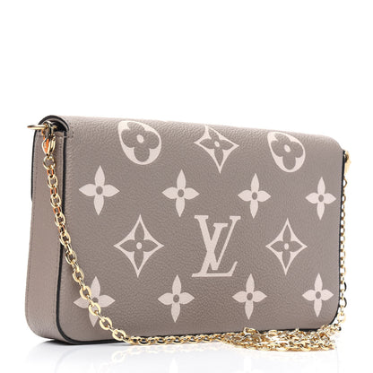Louis Vuitton Empreinte Monogram Giant Felicie Pochette Tourterelle Creme 3 of 13