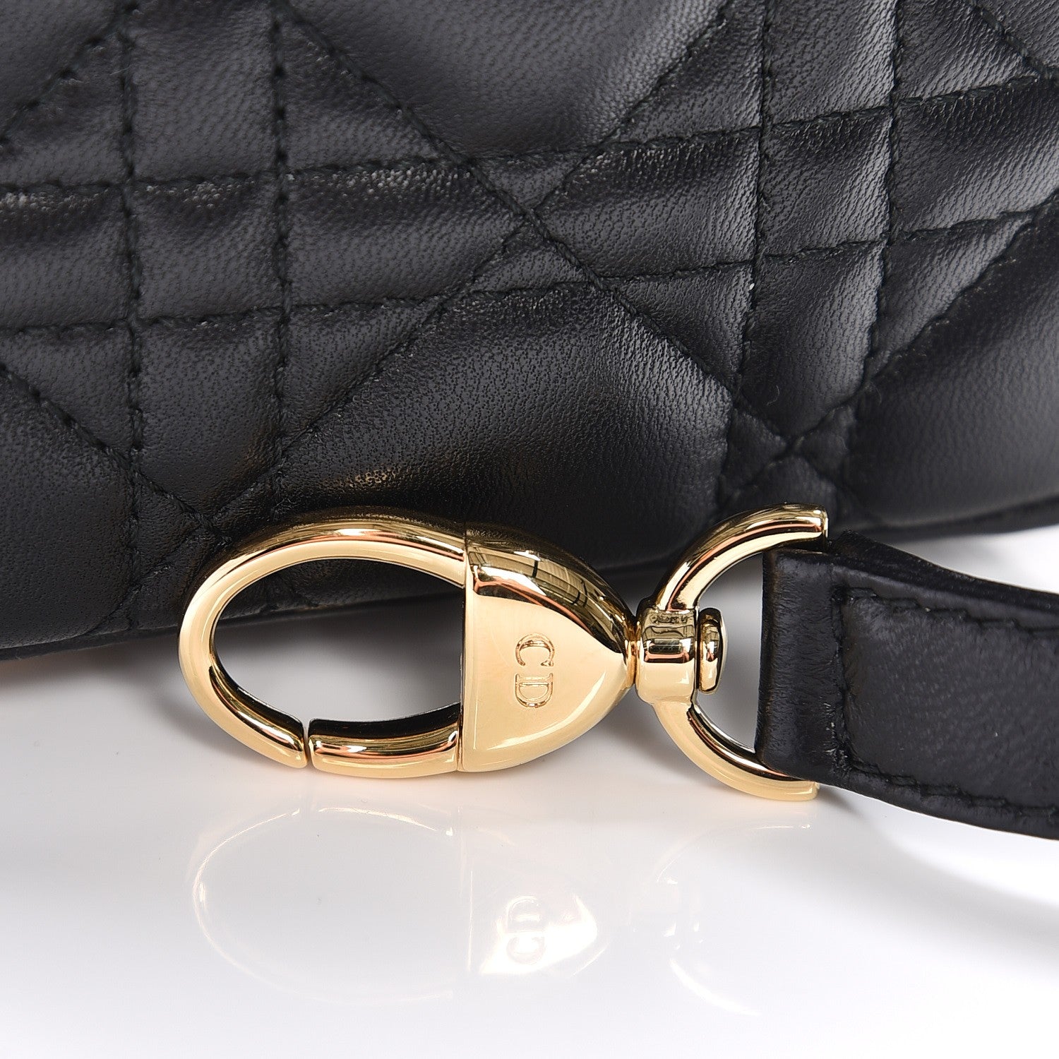 Christian Dior Lambskin Cannage Medium Lady Dior Black 4 of 16