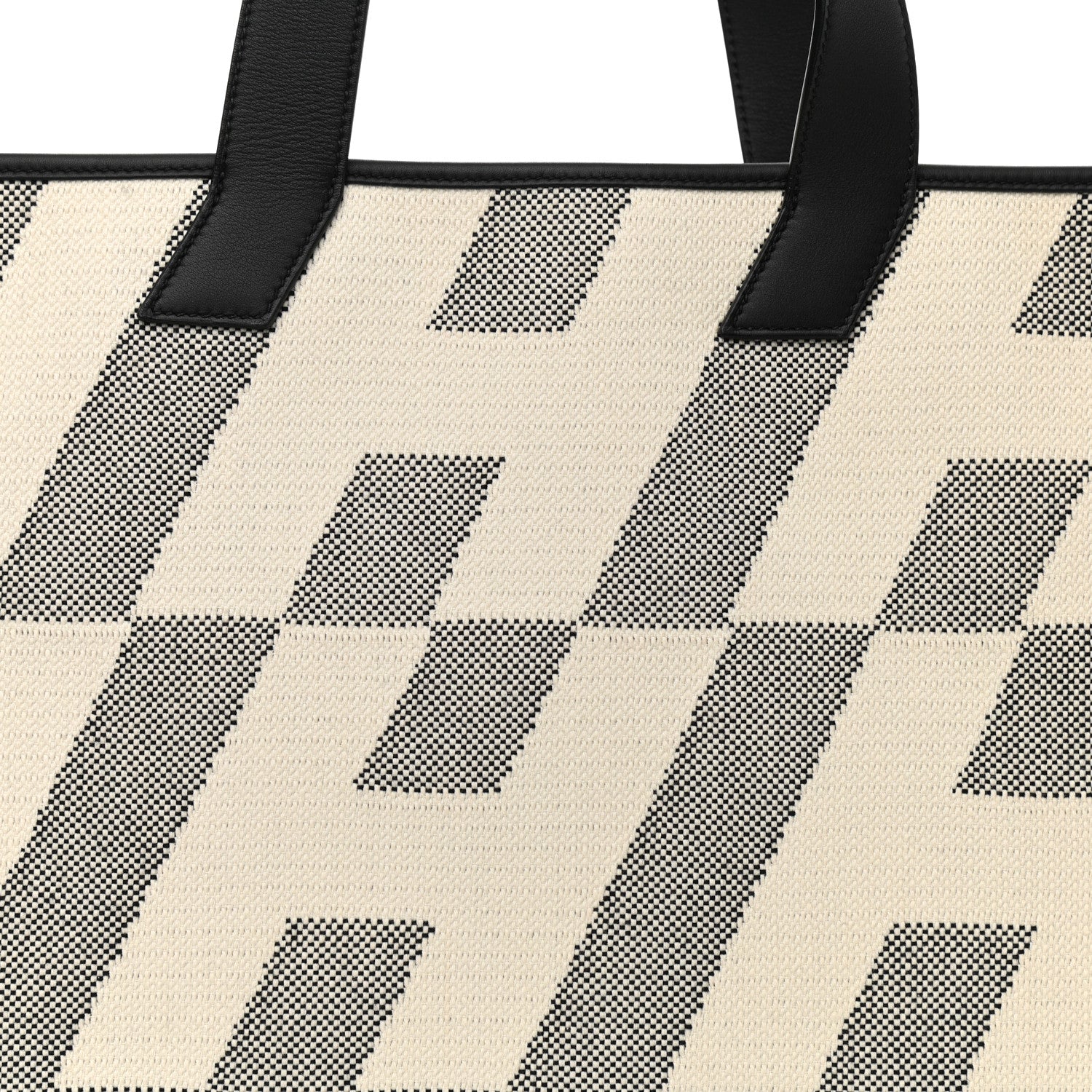 Hermes Swift H Canvas Cabas H En Biais 40 Black Ecru 8 of 10