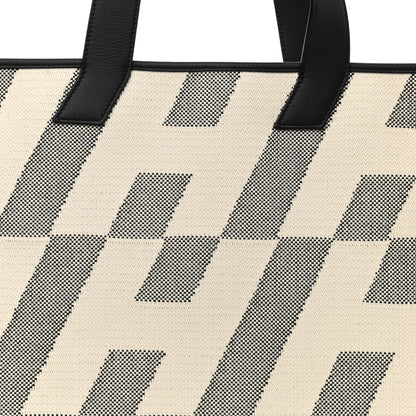 Hermes Swift H Canvas Cabas H En Biais 40 Black Ecru 8 of 10