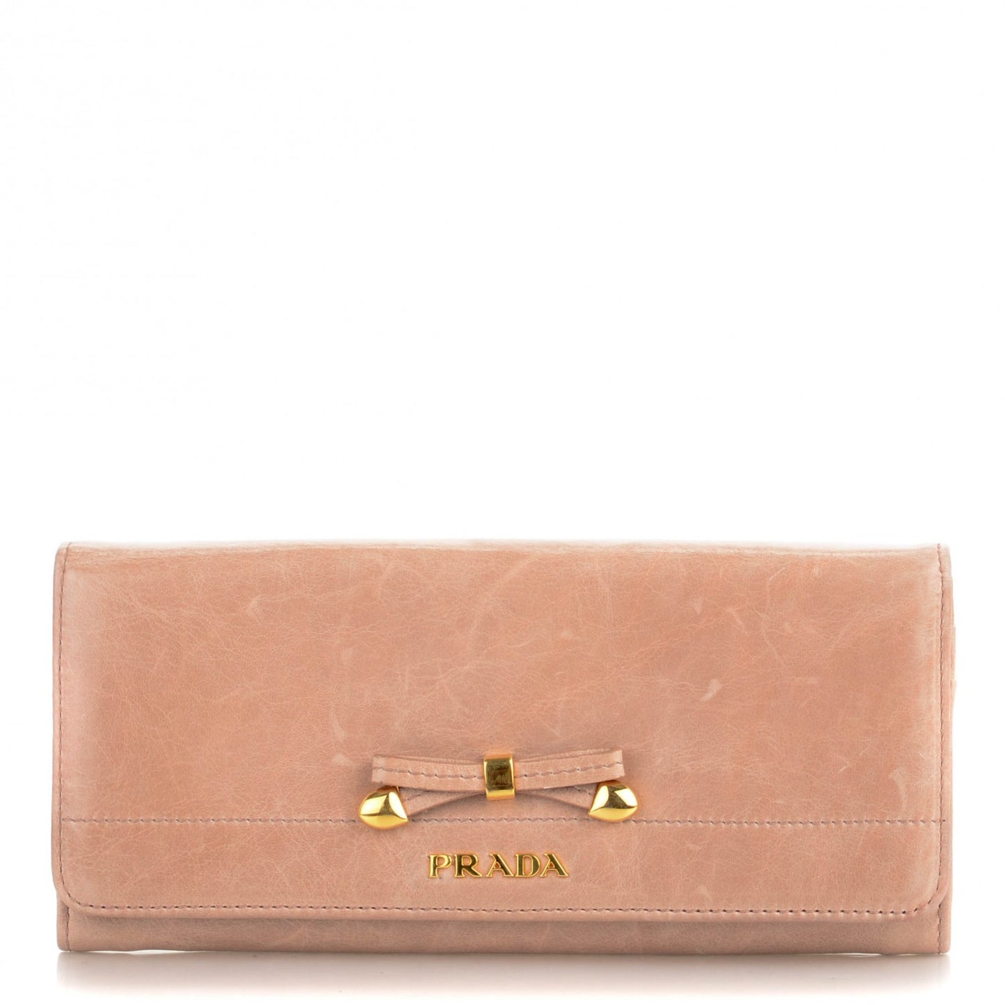 Vitello Shine Continental Flap Wallet Cipria