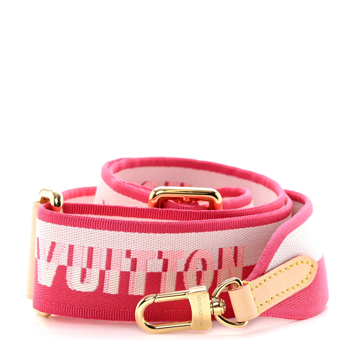Louis Vuitton Jacquard Neverfull BB Shoulder Strap Pink Peony 1 of 5