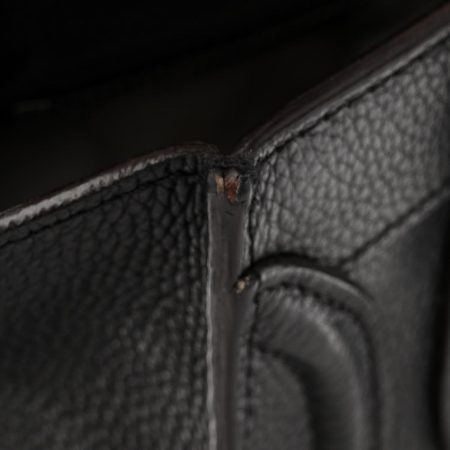 Drummed Calfskin Nano Luggage Black