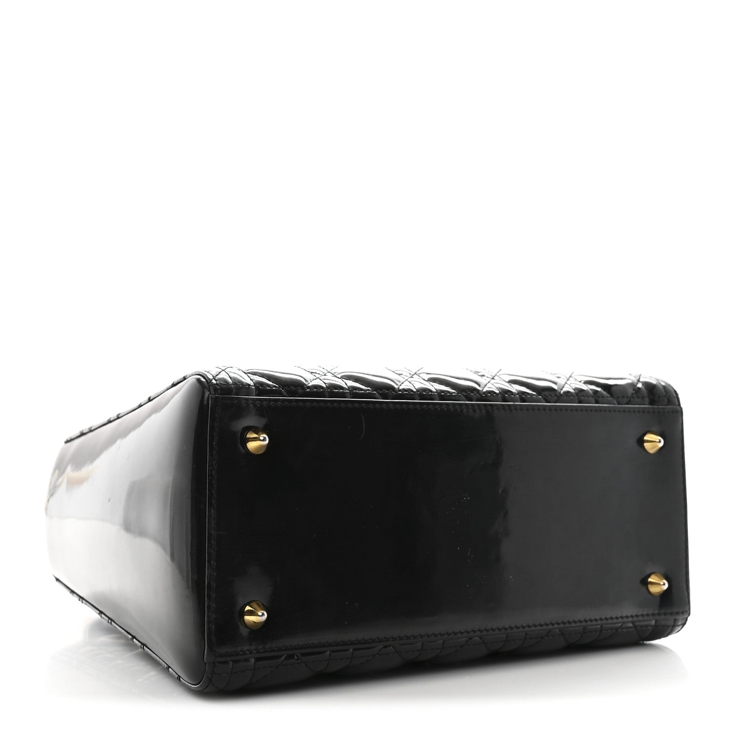 Christian Dior Patent Cannage Medium Lady Dior Black 4 of 14