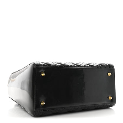 Christian Dior Patent Cannage Medium Lady Dior Black 4 of 14