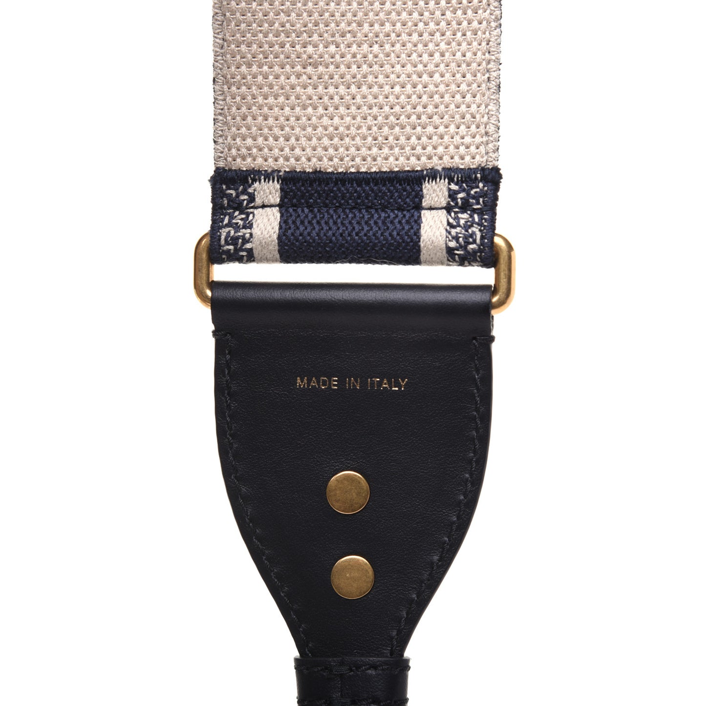 Canvas Embroidered Shoulder Strap Blue