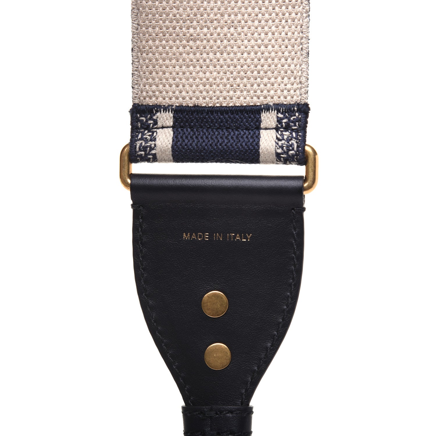 Christian Dior Canvas Embroidered Shoulder Strap Blue 3 of 11