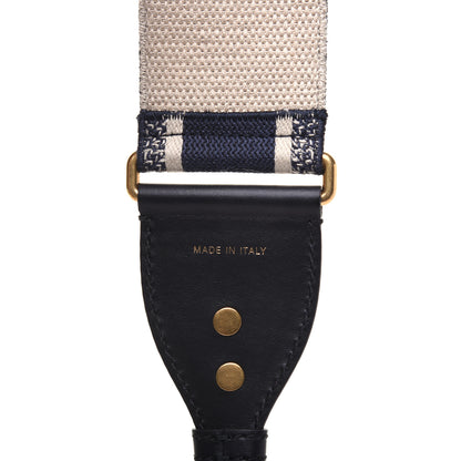 Christian Dior Canvas Embroidered Shoulder Strap Blue 3 of 11