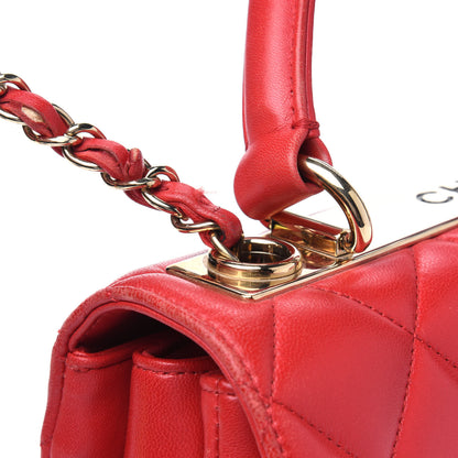 Chanel Lambskin Quilted Small Trendy CC Flap Dual Handle Bag Red 4 of 4