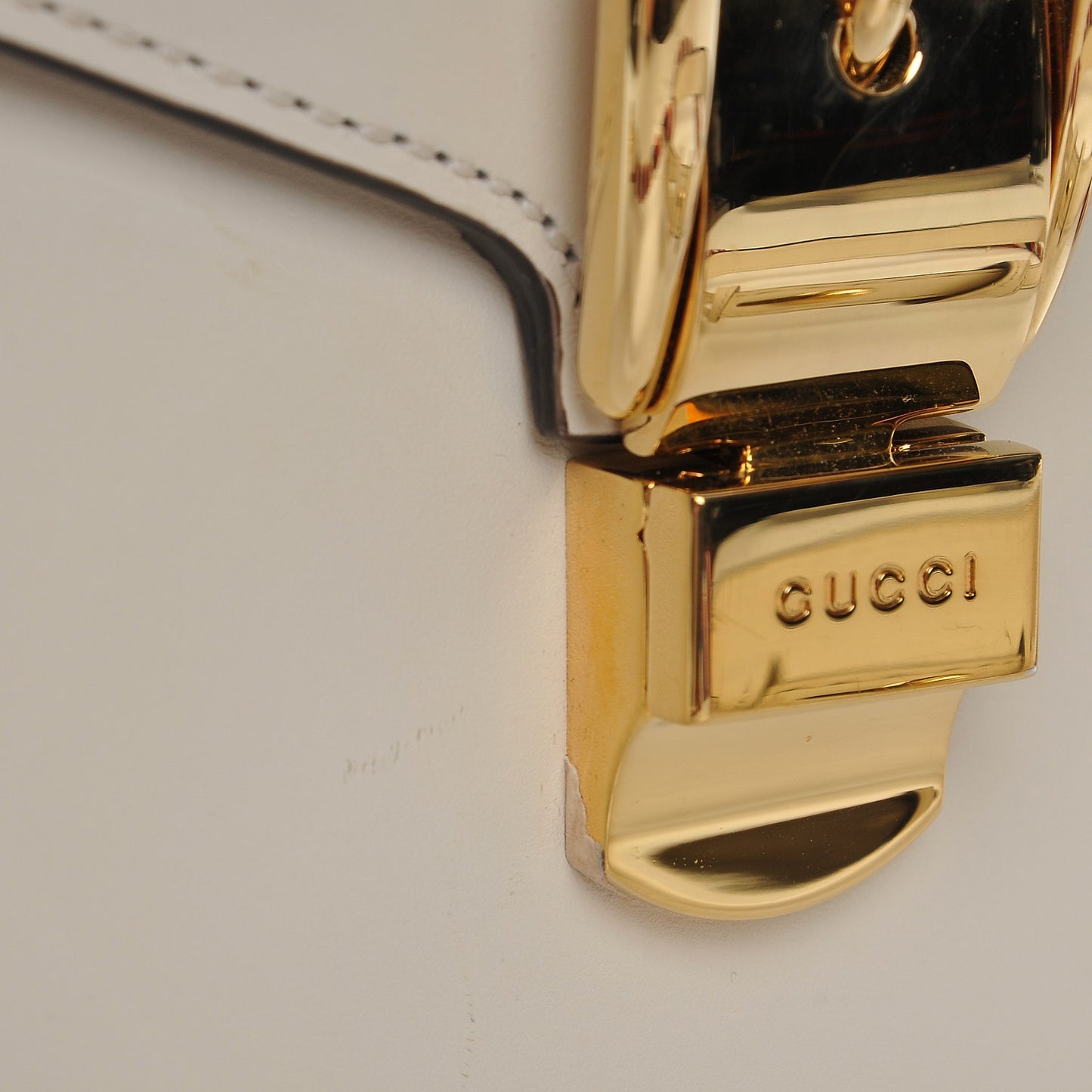 Calfskin Mini Sylvie Top Handle Bag White